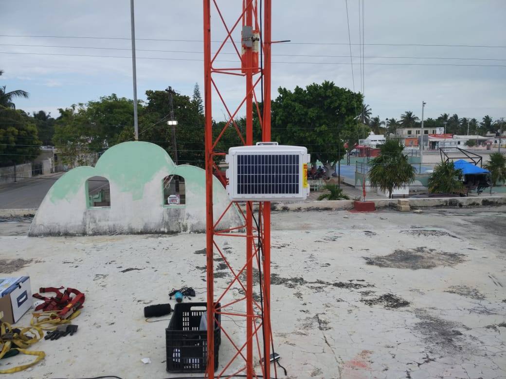 Instalacion de estacion meteorologica en la comisaria de Chuburna, Yucatan_02